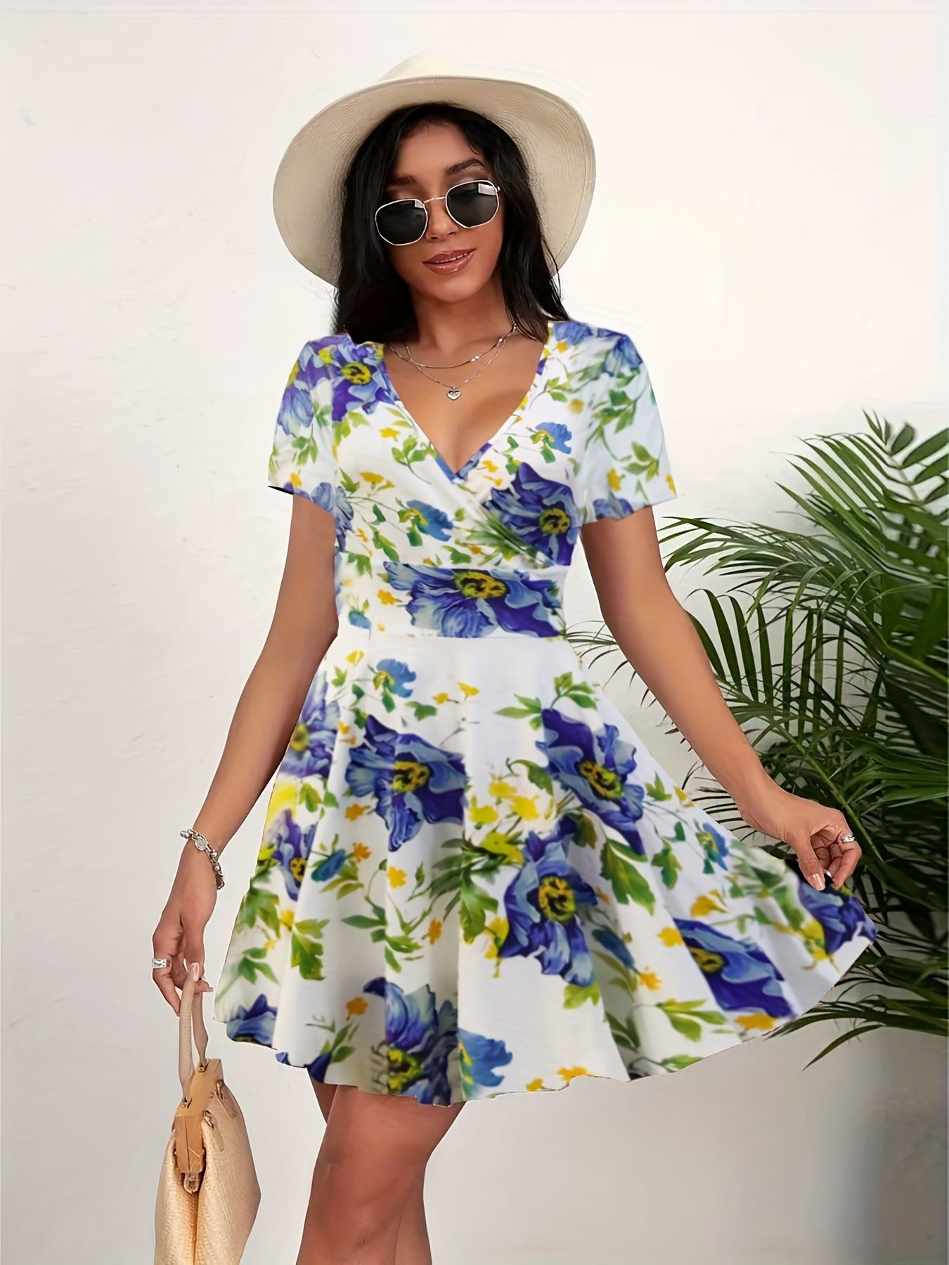 Cross-border exclusive supply for Amazon best-sellers, stylish women's dress, slim and slimming, European and American style fashion dress, foreign trade women's clothing