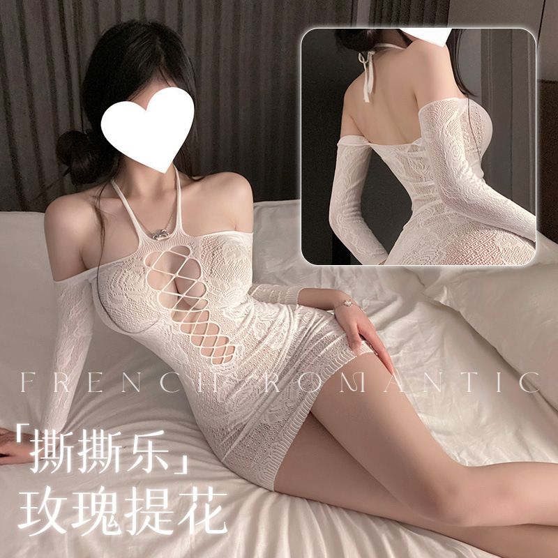 Feimu Rose Whisper Mesh Hollow Socks Sexy Pure Desire Perspective Waist Mesh 7589 Sexy Underwear