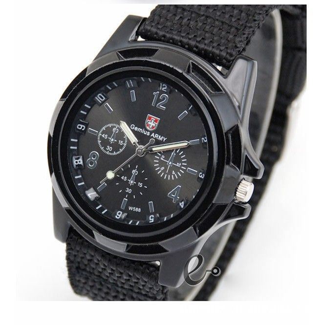 Cross border fashion nylon strap men's watch cloth strap military watch trend night light needle sports watch men's and women's watch Style_1 AS PICTURE
