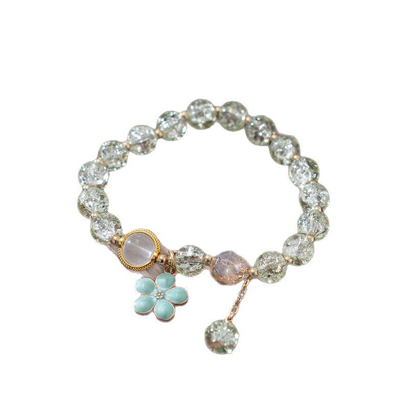 4*Sets Fashion Firecracker Crystal Flower Bracelet China-Chic Moonlight Stone Tassel Colorful Flower Hand String Scenic Spot Hot Selling Jewelry Gift