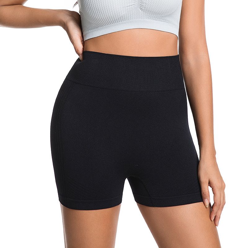 Cross border hot selling high waisted and waist cinching tight pants, running and fitness yoga shorts, peach hip lifting and belly cinching pants
