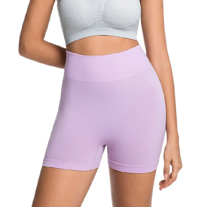 Cross border hot selling high waisted and waist cinching tight pants, running and fitness yoga shorts, peach hip lifting and belly cinching pants