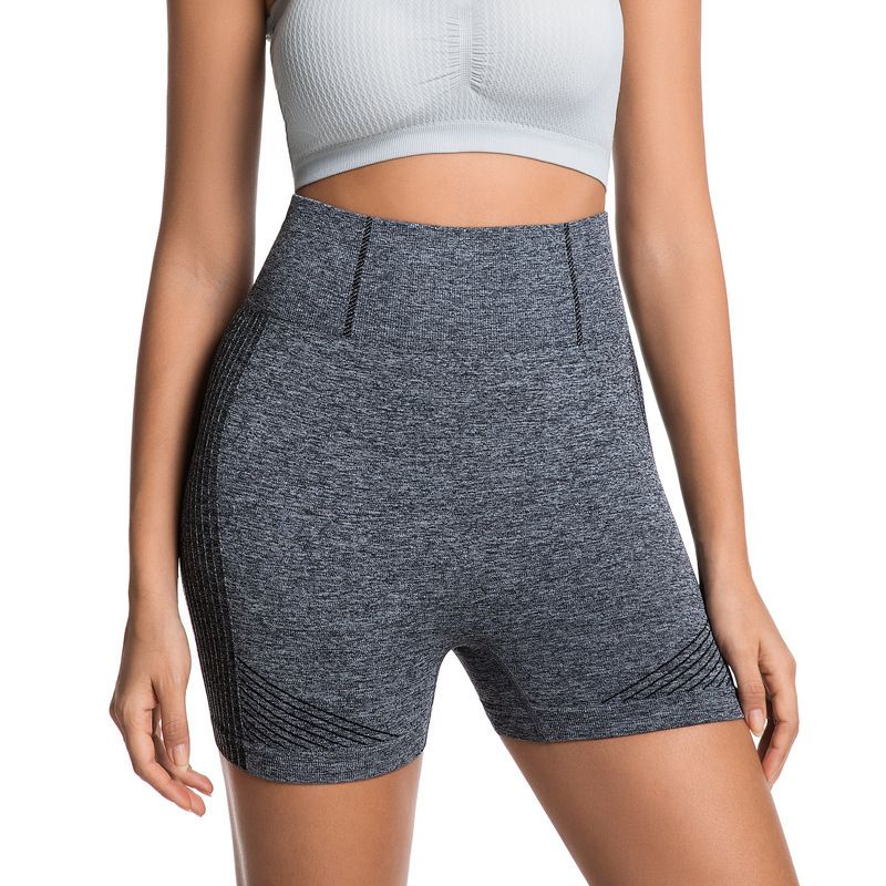Cross border hot selling high waisted and waist cinching tight pants, running and fitness yoga shorts, peach hip lifting and belly cinching pants