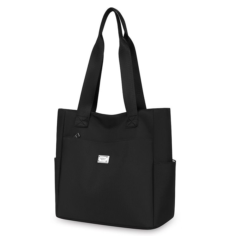 2024 New Mom Bag Women's Bag Nylon Shoulder Bag Fashion Large Capacity Handbag Oxford Cloth Tote Bag Wholesale black AS PICTURE