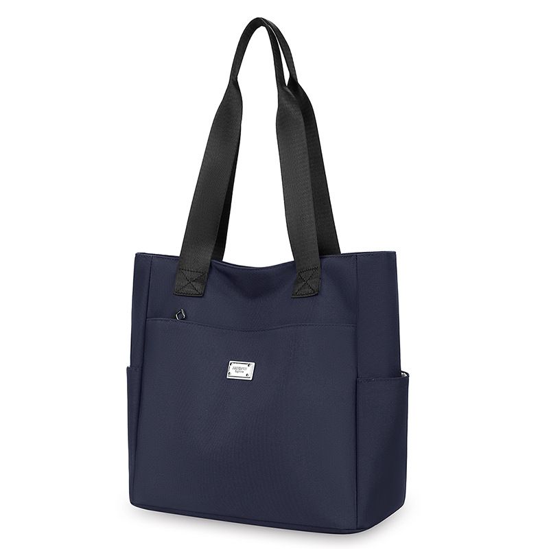 2024 New Mom Bag Women's Bag Nylon Shoulder Bag Fashion Large Capacity Handbag Oxford Cloth Tote Bag Wholesale black AS PICTURE