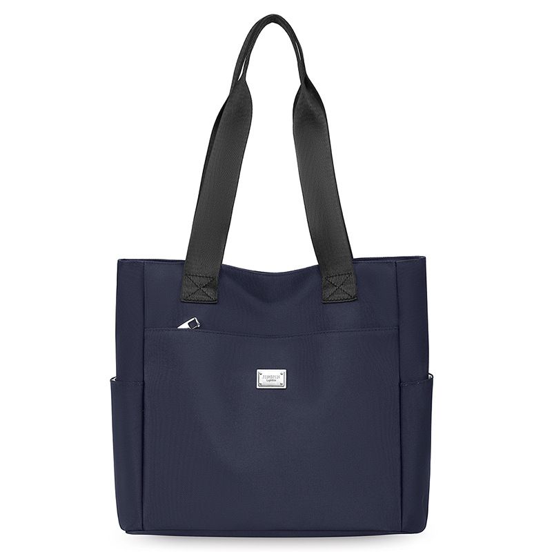 2024 New Mom Bag Women's Bag Nylon Shoulder Bag Fashion Large Capacity Handbag Oxford Cloth Tote Bag Wholesale black AS PICTURE