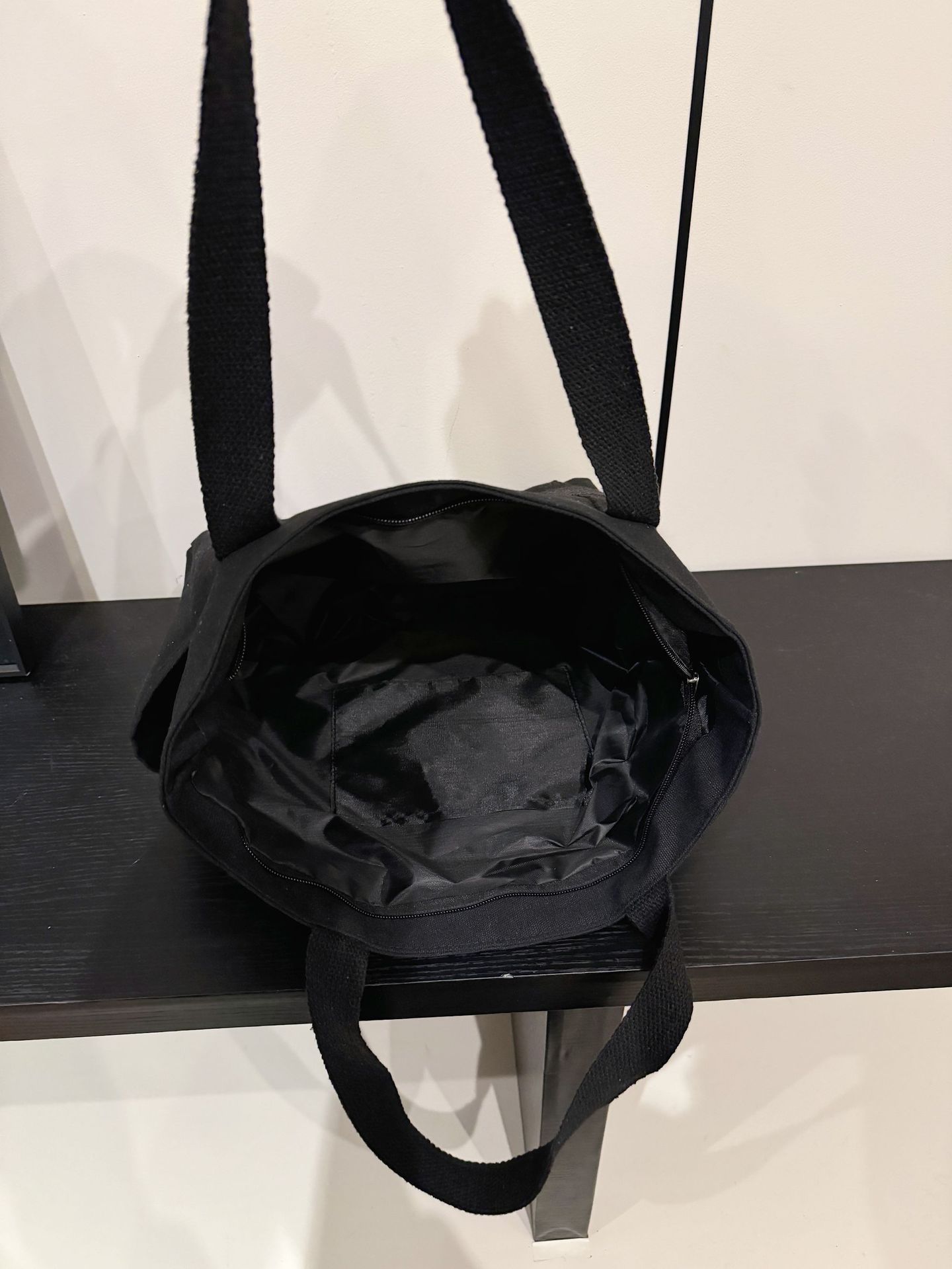 Canvas women's bag 2025 new handbag shoulder bag college versatile handbag large capacity commuting tote bag Style_1 Large beige style (without lining)