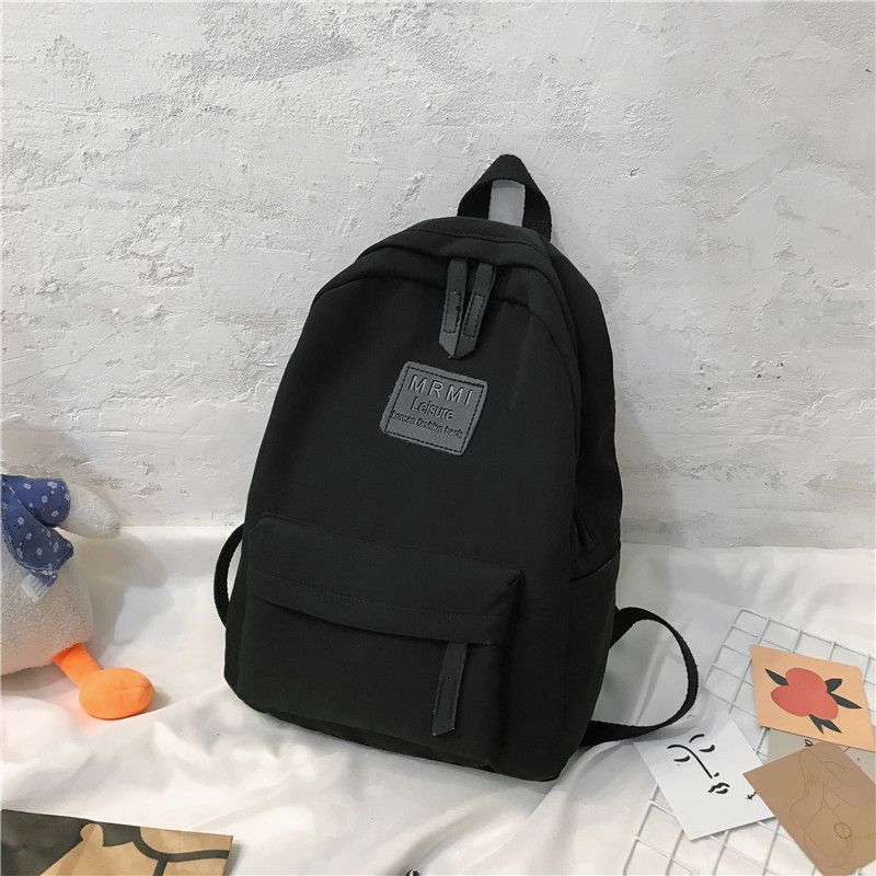 Cross border nylon backpack for men, Korean version for junior high school students, backpack for women, large capacity outdoor backpack for high school students burgundy AS PICTURE