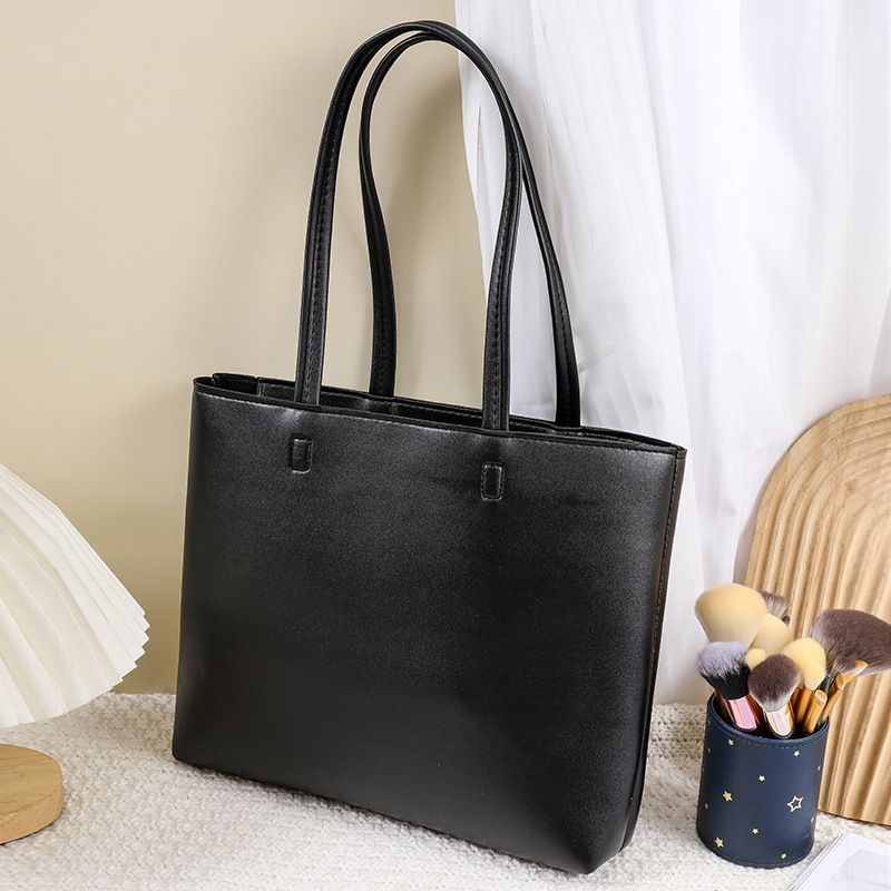 A dropshipping tote bag for women, large capacity, simple large bag, commuting bag, handbag, women's bag, casual versatile shoulder bag brown Customized contact customer service