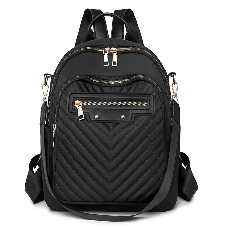 Shoulder Bag for Women 2025 New Korean Fashion Backpack Women's Bag Oxford Cloth Leisure Fashion Travel Large Capacity Bag black AS PICTURE