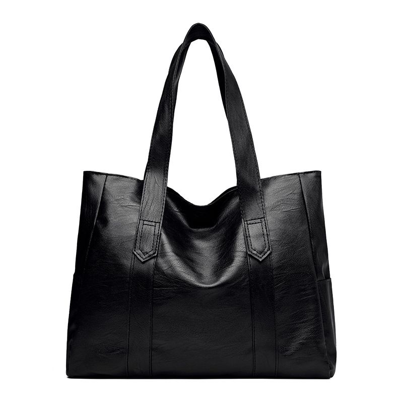 Large capacity tote bag for women 2025 new style trendy, high-end, stylish, versatile commuting handbag, single shoulder bag black AS PICTURE