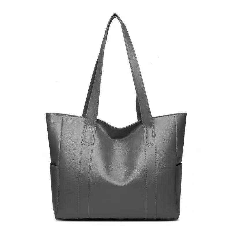 Large capacity tote bag for women 2025 new style trendy, high-end, stylish, versatile commuting handbag, single shoulder bag black AS PICTURE