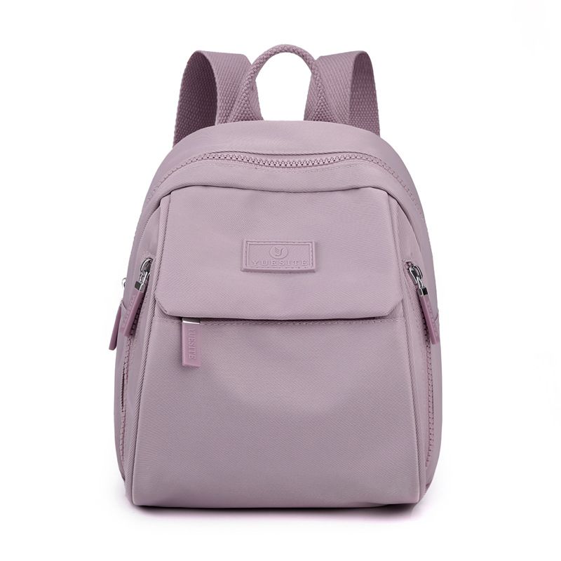 Shoulder bag, women's nylon cloth bag, new fashionable and simple backpack, mini women's leisure travel backpack wholesale Elegant Purple AS PICTURE
