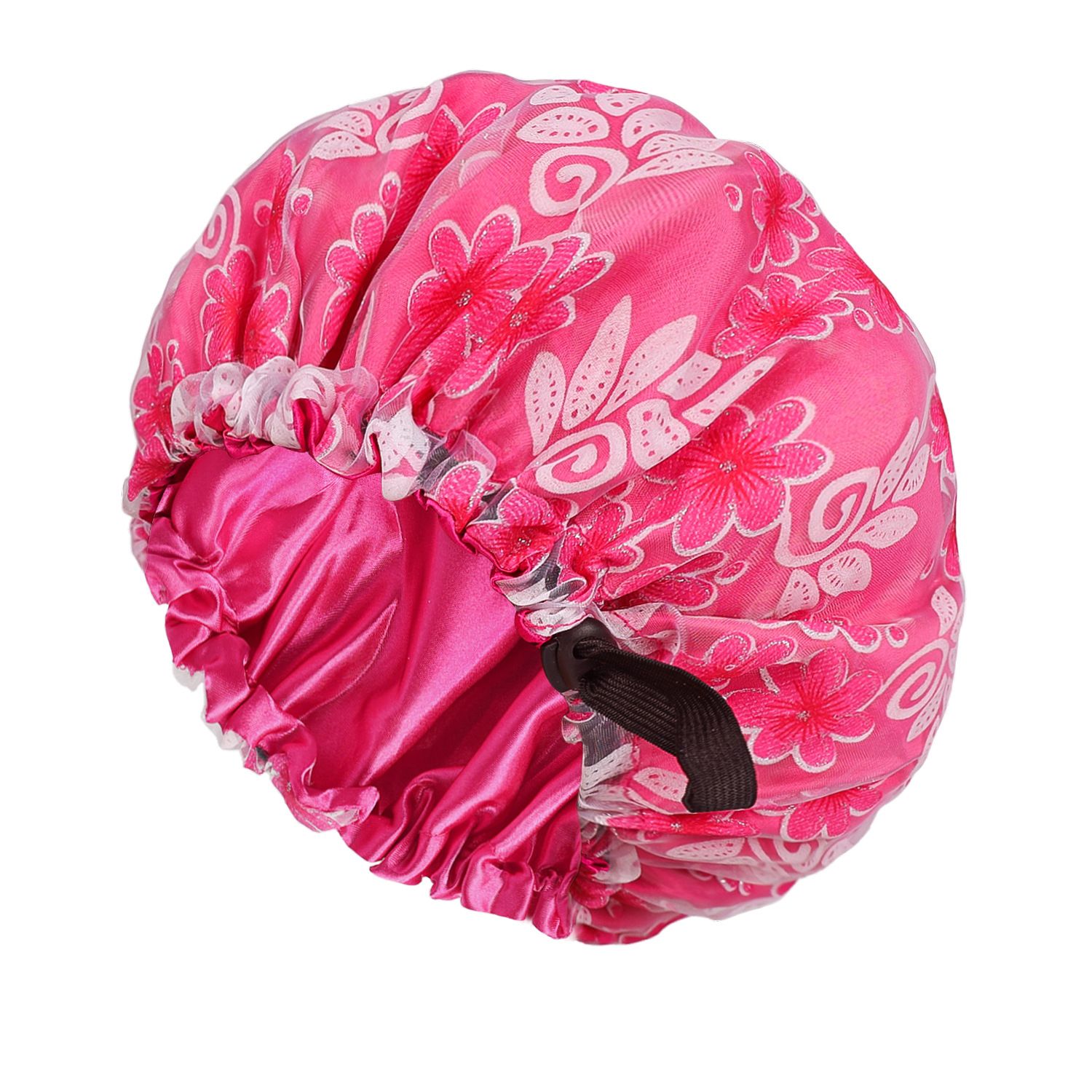 Cross border new double-layer mesh color Ding sleeping cap with adjustable button cover, factory direct sales for women's bonnet green adjustable