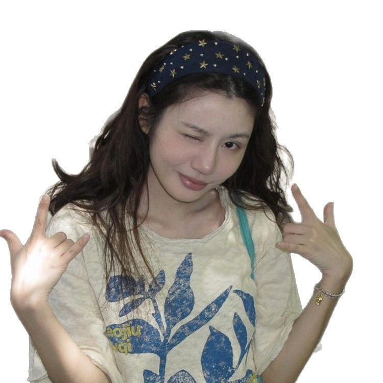 New style hair accessories for women - Cowboy blue star wide hairbands, hair hoops and hairpins, delicately designed for washing face, with a sense of fashion and a trendy and stylish look. Pink Pictu