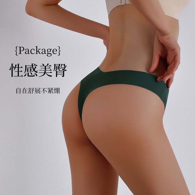 3*Sets Cross border sexy bikini ice silk seamless women's thong invisible breathable low waist yoga underwear for girls in Europe and America