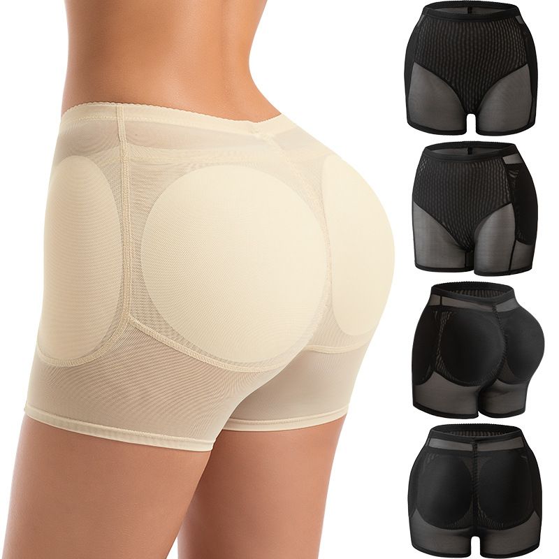Tight pants for women with raised buttocks, full hips, fake buttocks, lifted buttocks, underwear with padding, anti glare, safety pants, shaping and waist shaping pants black XL