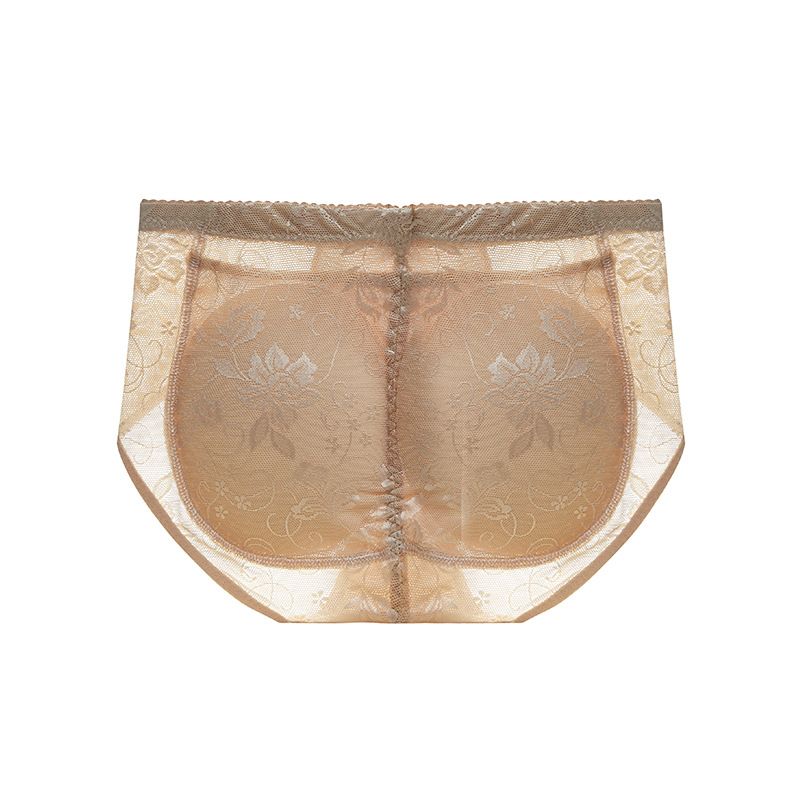 Fake buttocks lifting underwear, peach buttocks pad lifting pants, perky buttocks pants, women's triangle pants, beautiful body, low waist, breathable and plump buttocks black XL