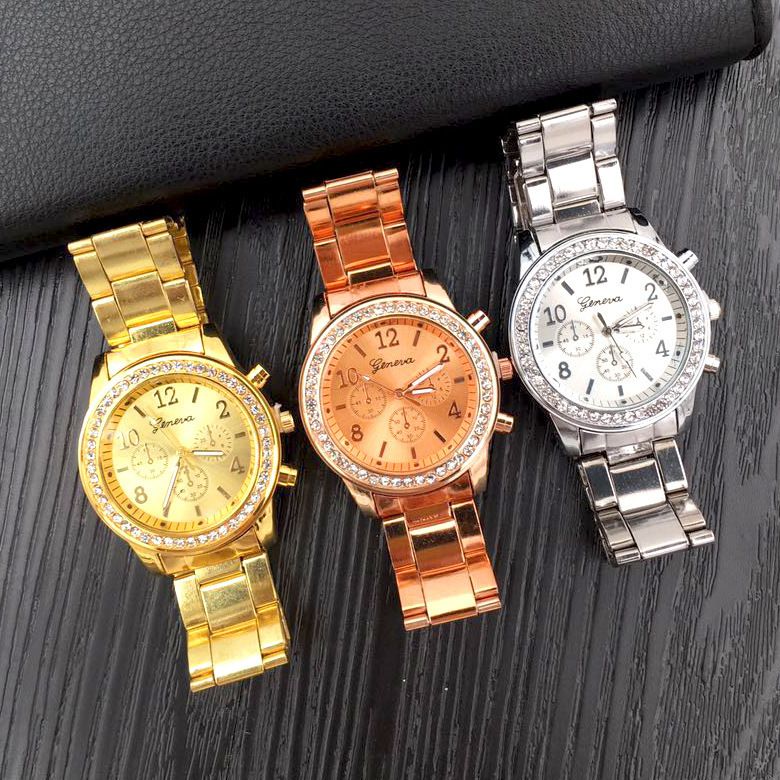 FBMGeneva Women Watches For Lady Wrist Watch Ladies Watches Luxury Quartz Stainless Steel Band Casual Fashion Valentine's Day Gift Gold one size