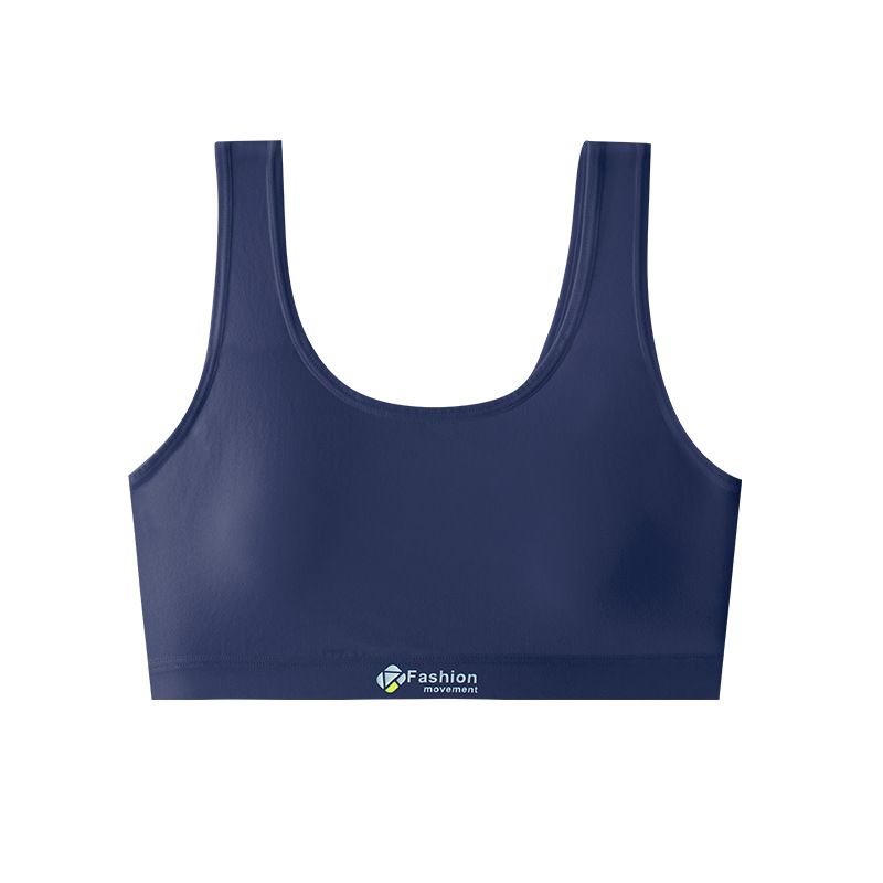 Fitness yoga, vest style sports bra, shock resistant, developmental period, teenage bra, student, junior high school bra, new product light gray L