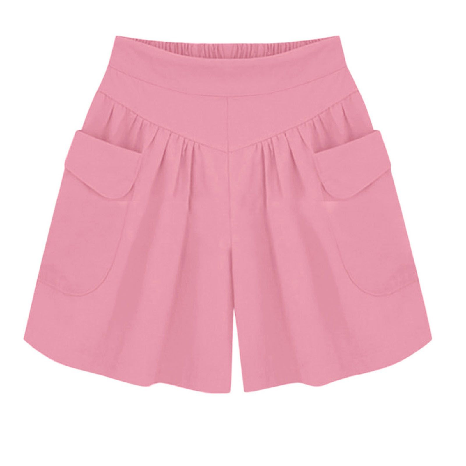 European and American summer plus fat plus plus size women's clothing fat mm wide leg shorts women's 200 pounds sister versatile hot pants skirt pants women's summer Style_1 M