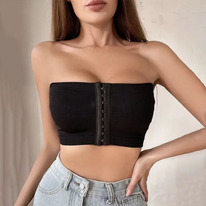 European and American plus size lingerie for women, cross-border breasted and strapless bras for women, gathered without steel rings, wrapped around the chest and beautiful back, wholesale for foreign