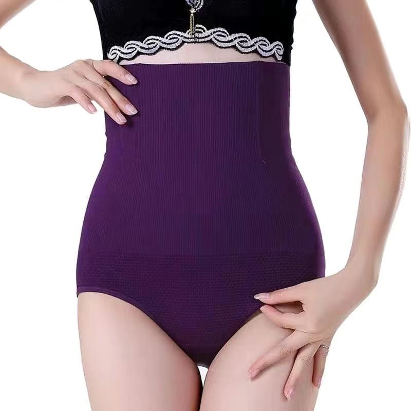 2*PC High waisted postpartum exercise slimming waist cinching waist and hip lifting body shaping and beauty slimming pants, powerful women's triangle underwear red XS-S (70-90 pounds)