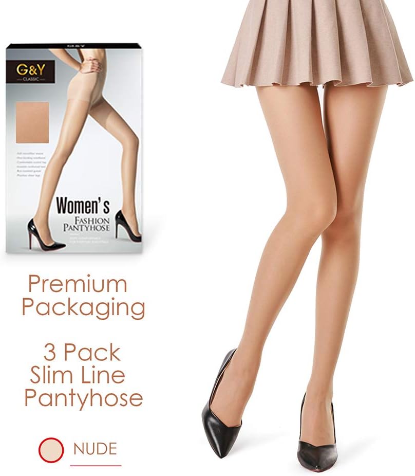 3 Pairs Women's Sheer Tights - 20D Control Top Pantyhose with Reinforced Toes black one size gray one size fits all