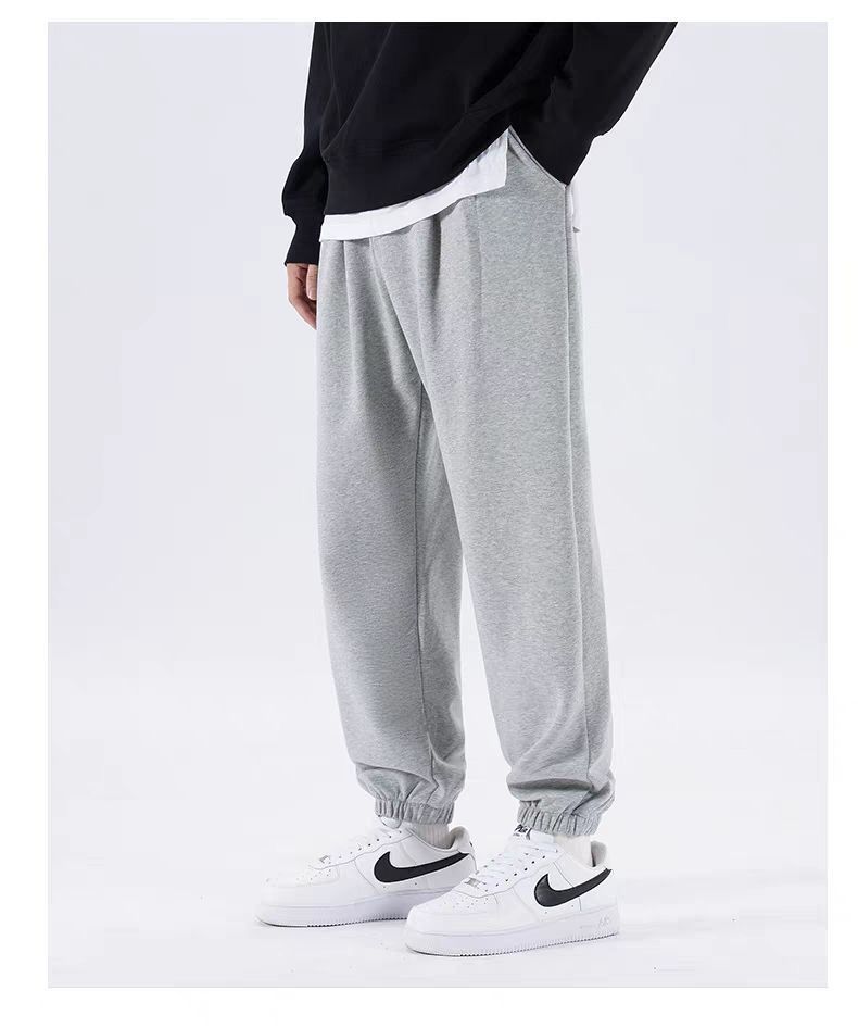 Shirt less clothing, straight leg loose fitting sweatpants for men, autumn Korean version, fashionable, simple, hanging feeling, spot wholesale, foreign trade, casual pants Style_1 M [80-95 pounds]