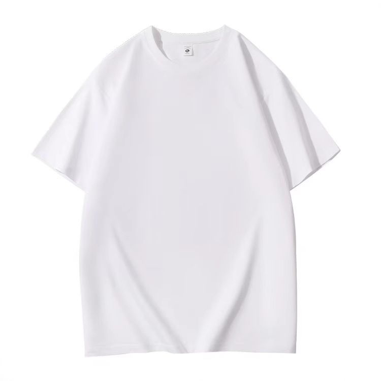Top selling 220 Solona trendy men's cool cotton ice skating cool feeling short sleeved high-end solid color base shirt casual half sleeved T-shirt white S