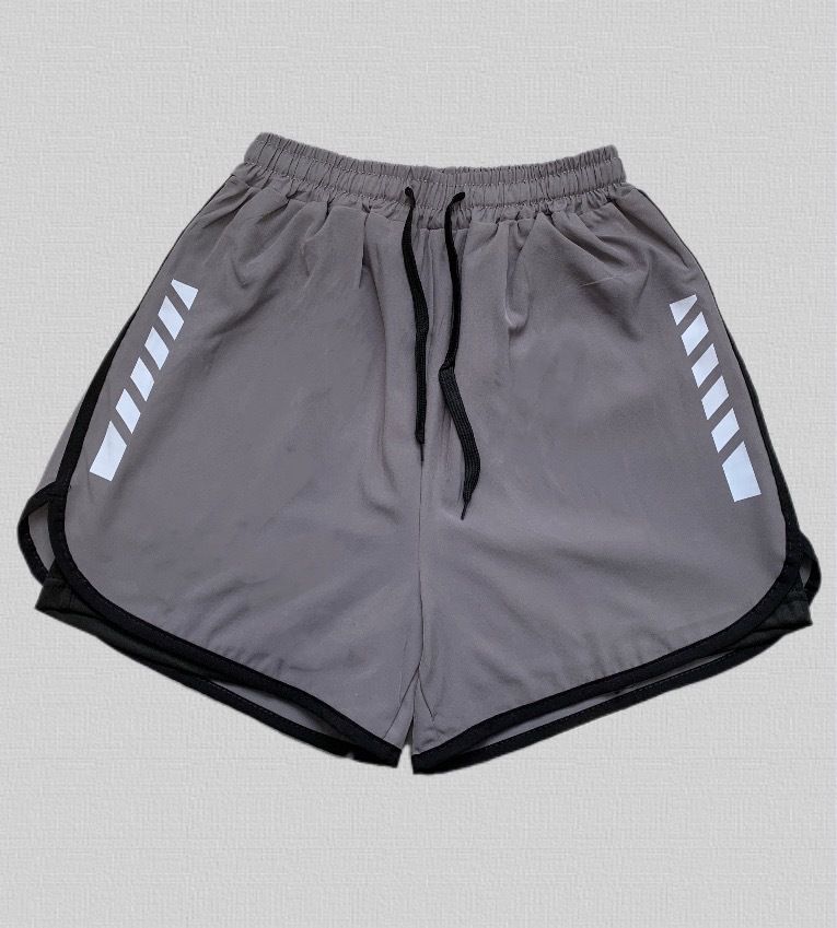 Summer new double-layer shorts, European and American muscle fitness swimming trunks, sports men's casual five quarter pants, outdoor sports pants Style_1 L