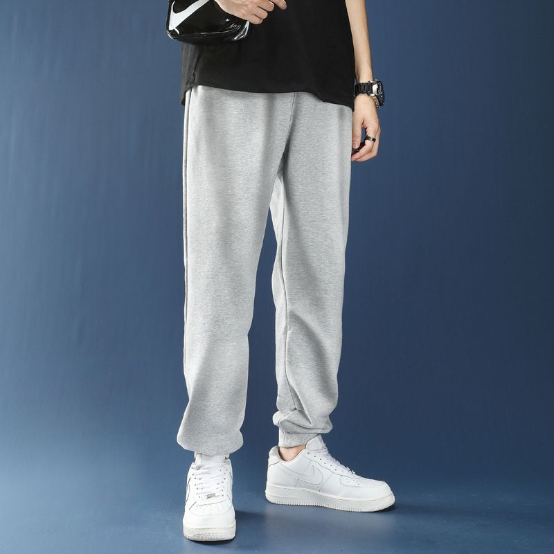 2*PC Casual sweatpants men's autumn and winter pants men's loose pants plus size men's leg binding pants sports pants 2023 new item Style_1 L