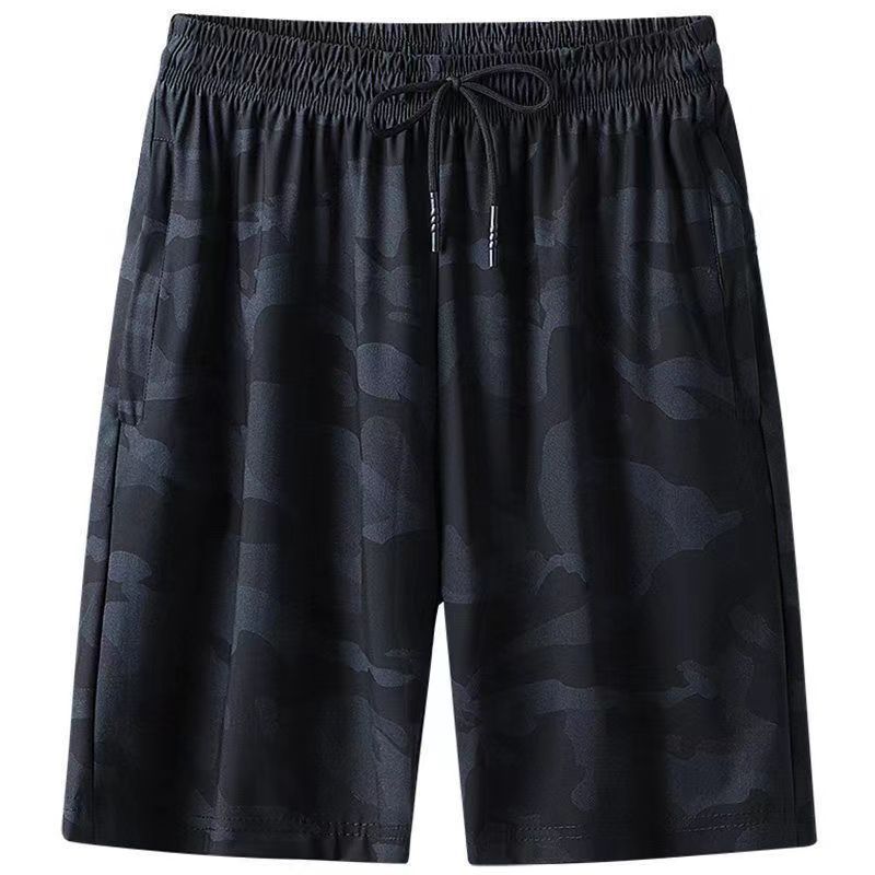 Manufacturer wholesale summer casual sports five quarter pants men's ice silk mesh thin camouflage pants loose plus size casual running Style_1 L