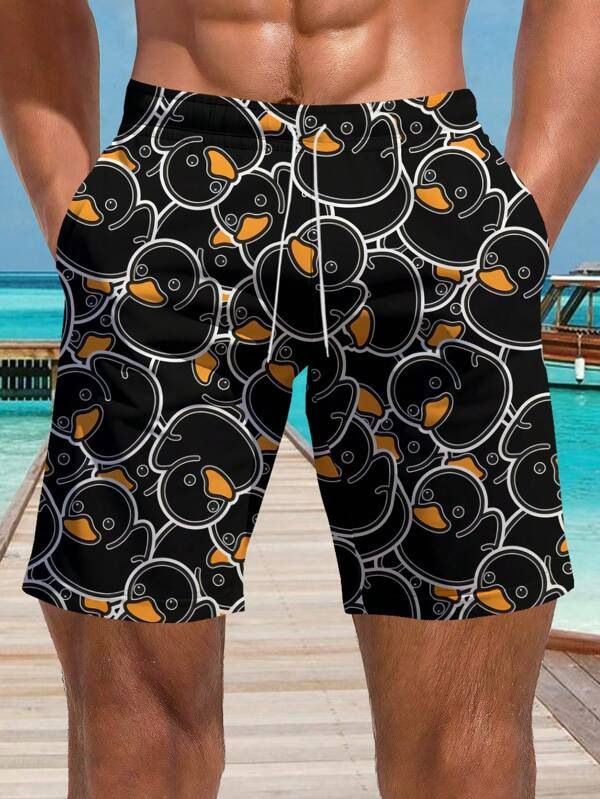 AliExpress Amazon Cross border Trade 2025 New Casual Versatile High Quality Printed Men's Casual Shorts Style_1 S