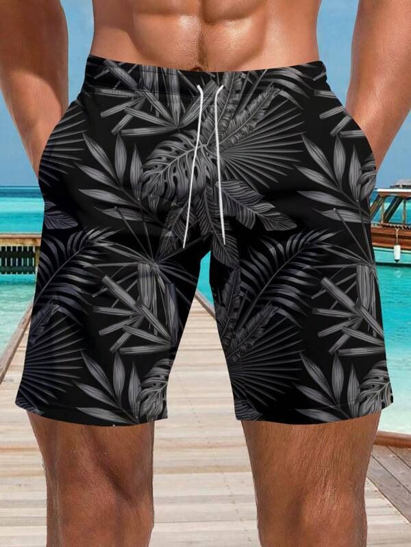 AliExpress Amazon Cross border Trade 2025 New Casual Versatile High Quality Printed Men's Casual Shorts Style_1 S