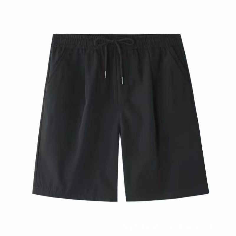 Summer American style quick drying shorts for men, thin, fashionable, versatile, loose casual beach sports shorts black L