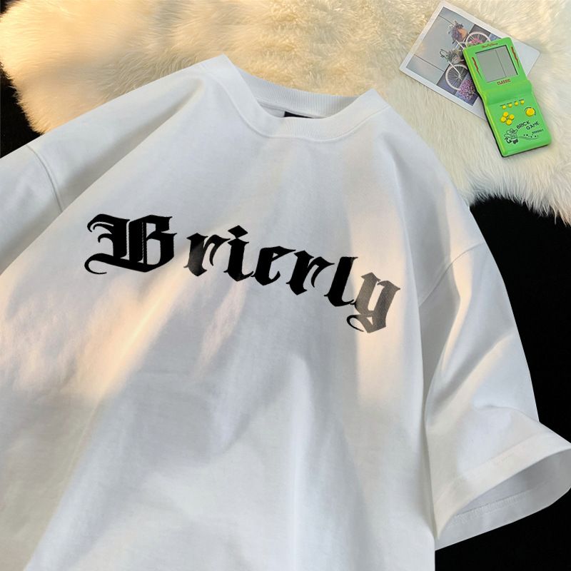 Factory direct sales of 2023 new summer round neck short sleeved men's trendy cross loose women's T-shirt casual T-shirt Style_1 S