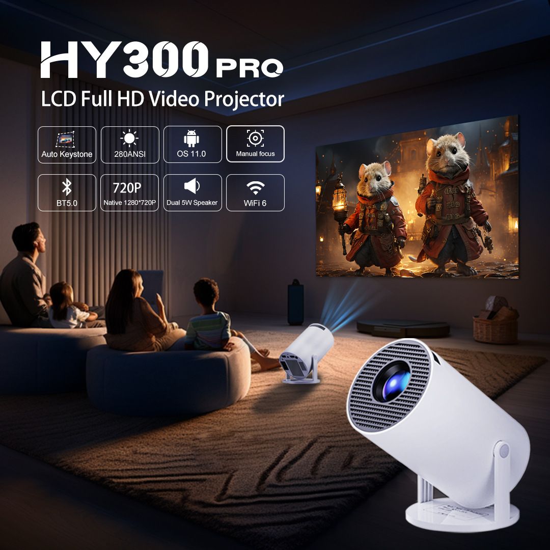Home Use  Edition Overseas Smart Mini Projector with WiFi and Mobile Screen Mirroring