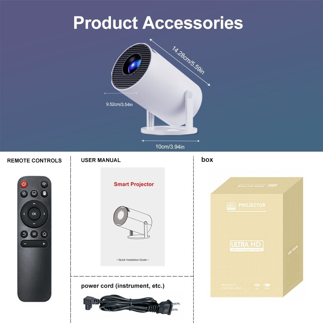 Home Use  Edition Overseas Smart Mini Projector with WiFi and Mobile Screen Mirroring