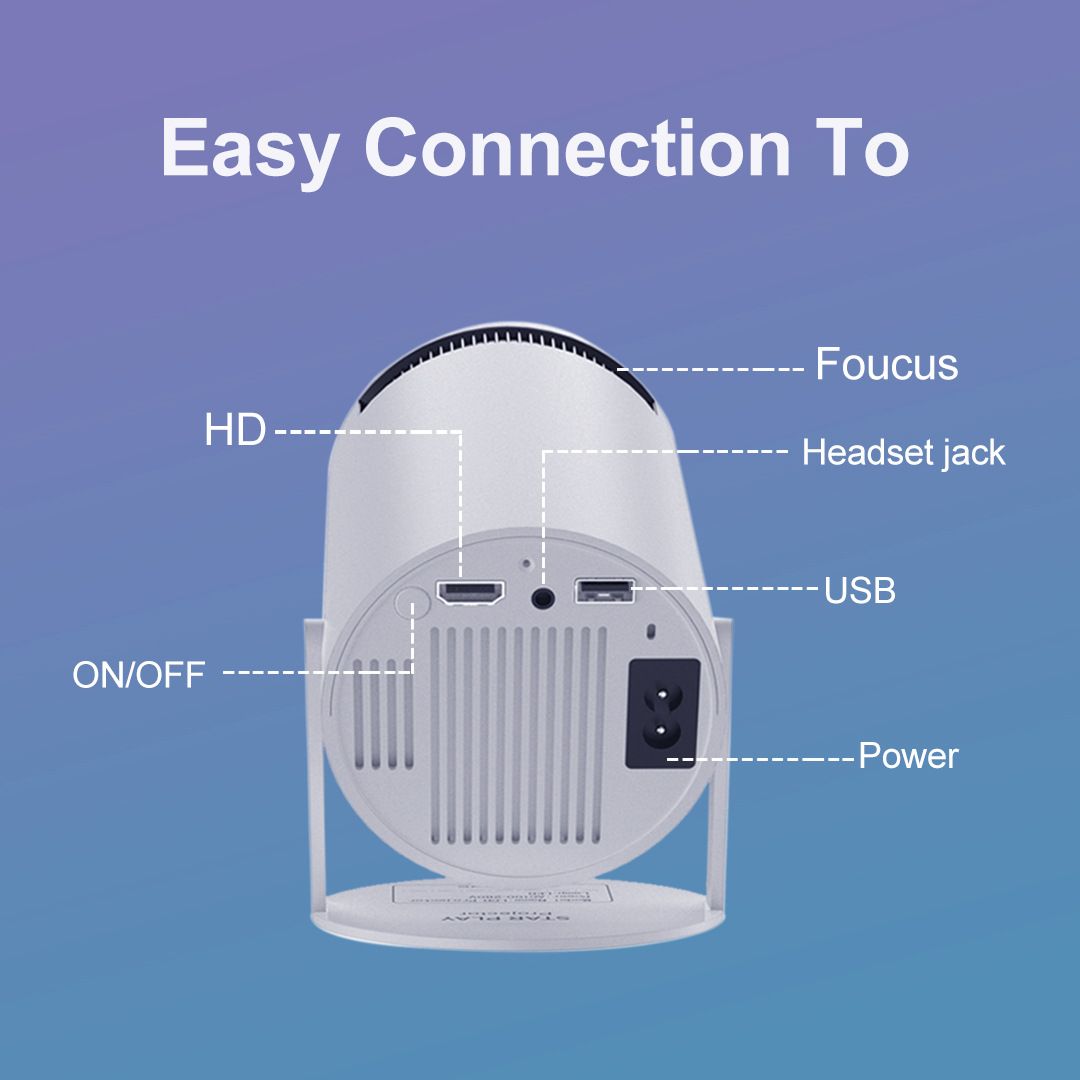 Home Use  Edition Overseas Smart Mini Projector with WiFi and Mobile Screen Mirroring