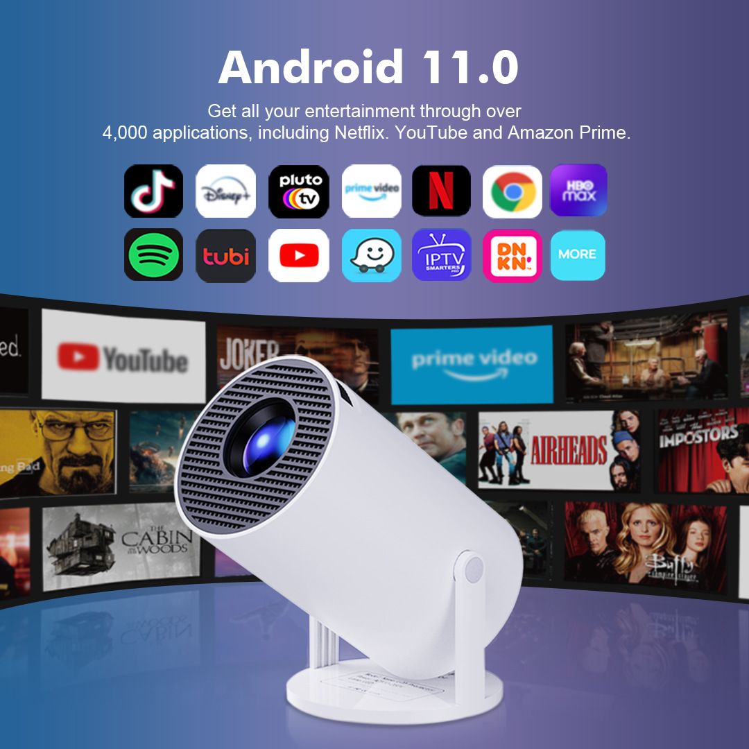 Home Use  Edition Overseas Smart Mini Projector with WiFi and Mobile Screen Mirroring