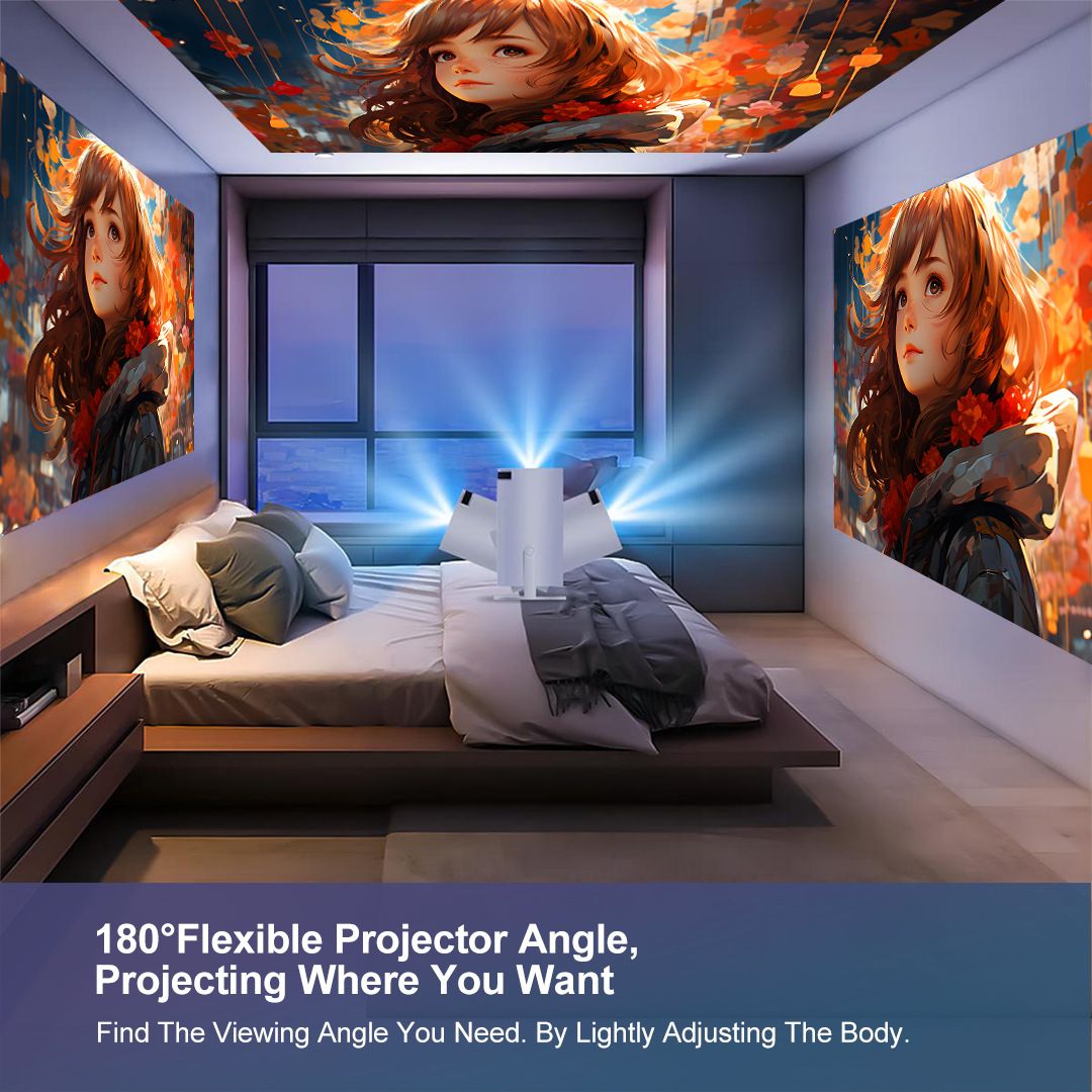 Home Use  Edition Overseas Smart Mini Projector with WiFi and Mobile Screen Mirroring