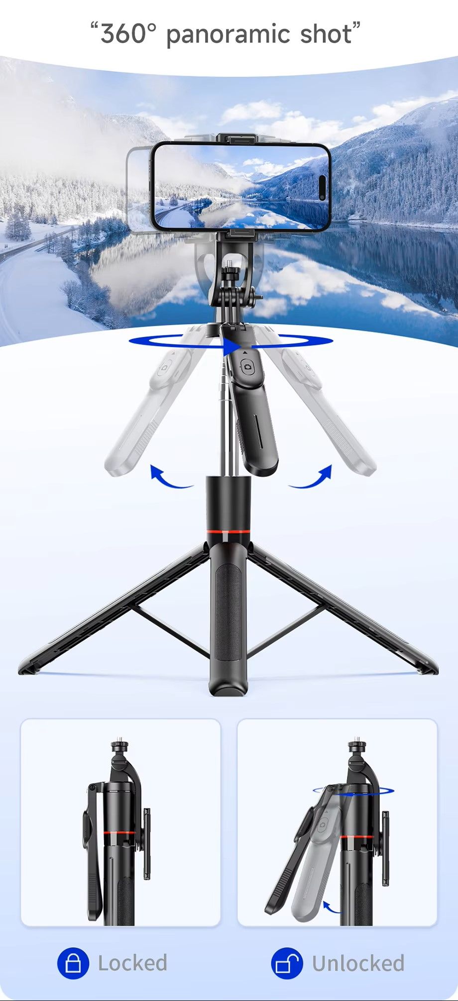 Selfie stick F16, portable for travel, stable shooting, Bluetooth selfie device, floor-standing live broadcast tripod, anti-shake phone holder
