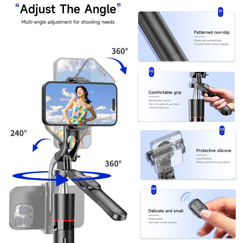 Selfie stick F16, portable for travel, stable shooting, Bluetooth selfie device, floor-standing live broadcast tripod, anti-shake phone holder