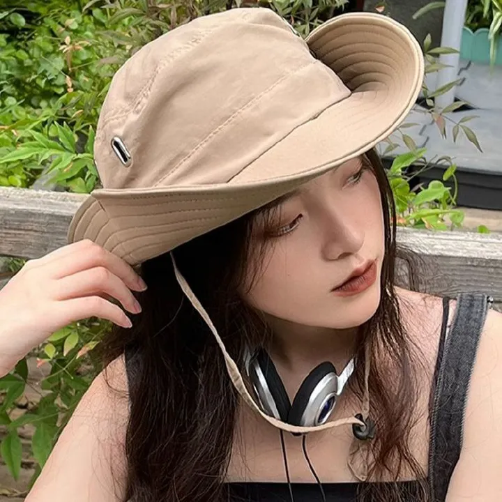 Men's and women's travel sun hat with large brim for mountaineering, fishing and sun protection