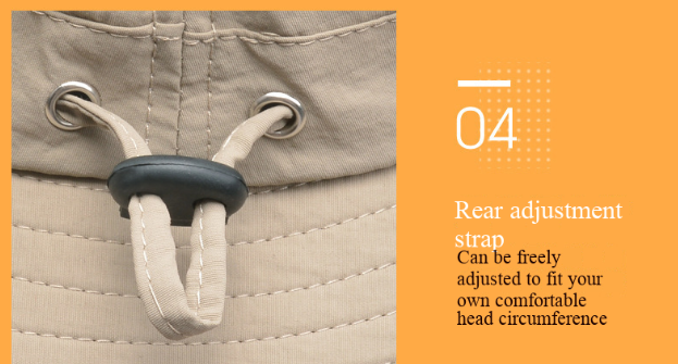 Men's and women's travel sun hat with large brim for mountaineering, fishing and sun protection