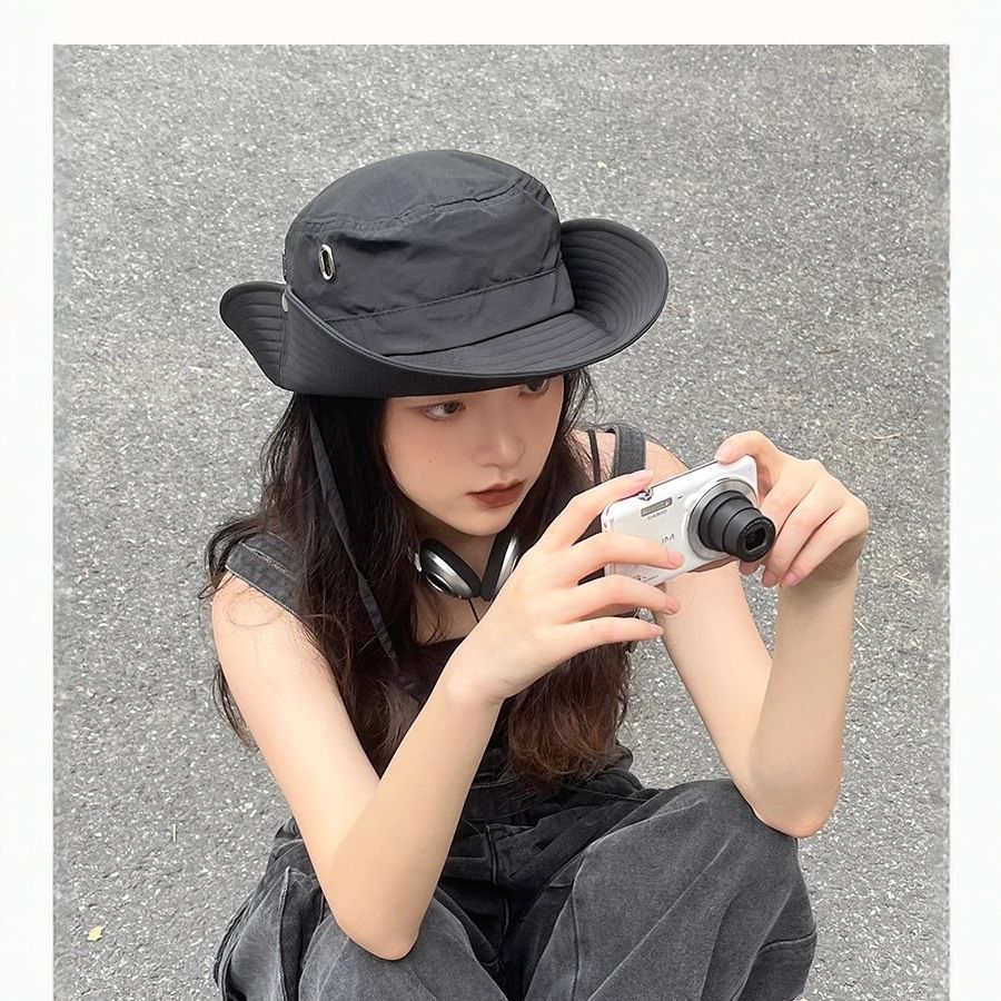 Men's and women's travel sun hat with large brim for mountaineering, fishing and sun protection