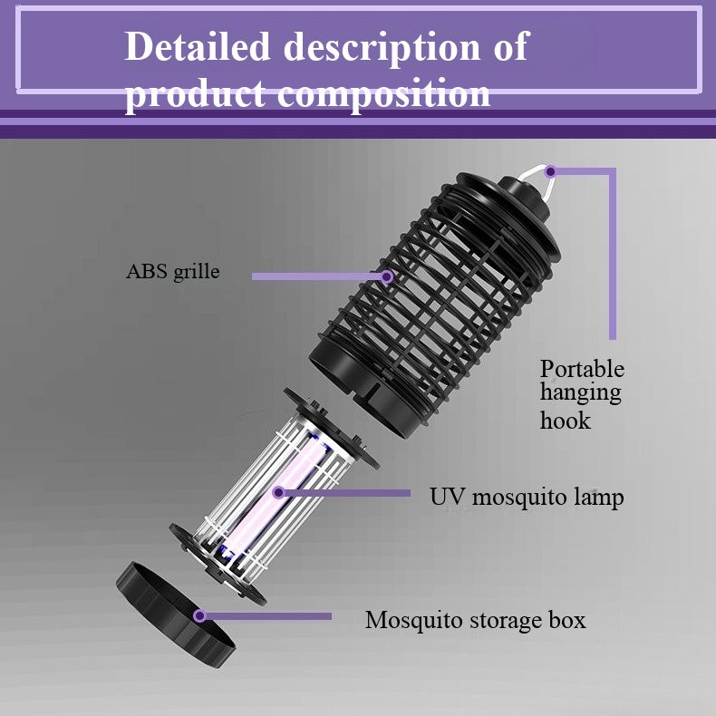 LED mosquito killer lamp, electric mosquito killer lamp, household, restaurant, hotel, trap-type physical fly and mosquito killer
