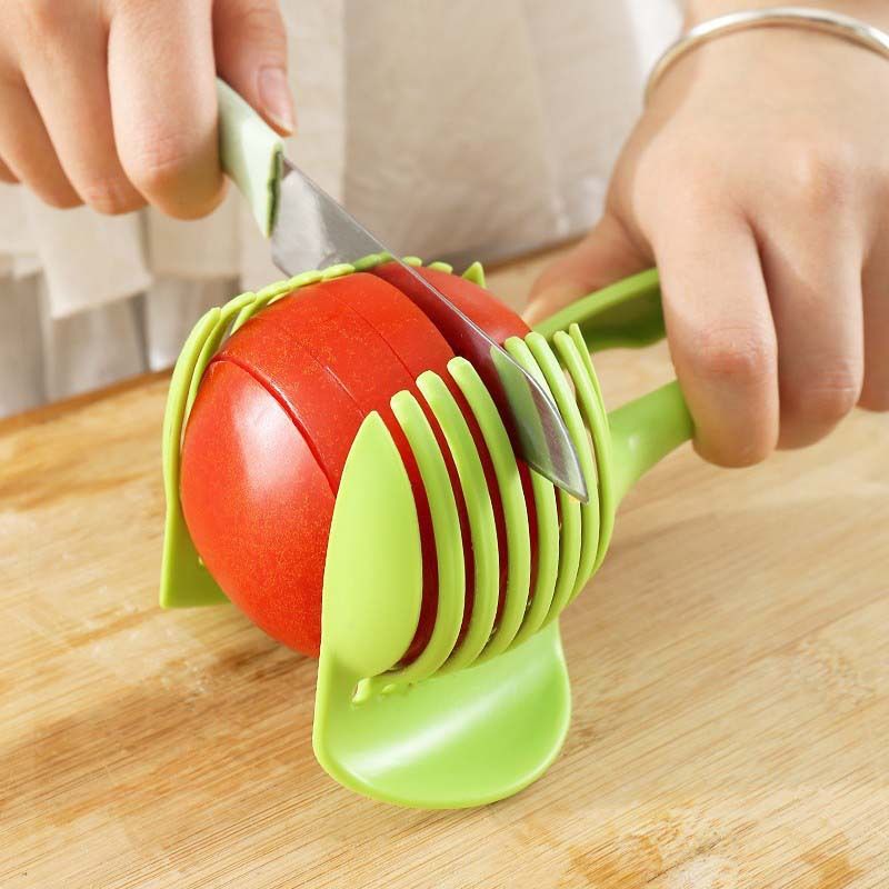 New multi-functional fruit slicer with plastic handle for tomatoes, potatoes, and lemons