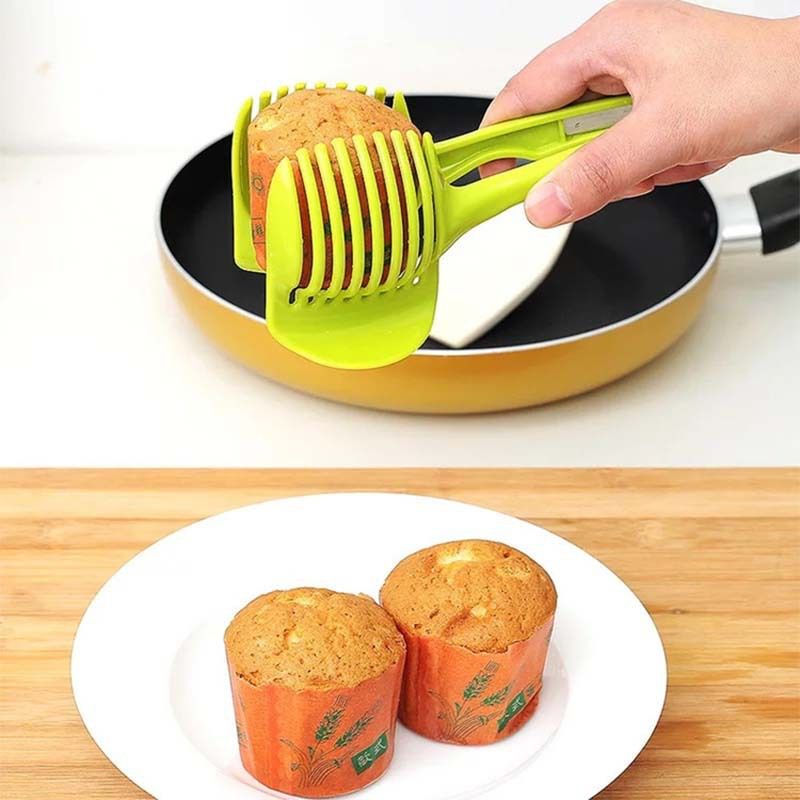 New multi-functional fruit slicer with plastic handle for tomatoes, potatoes, and lemons